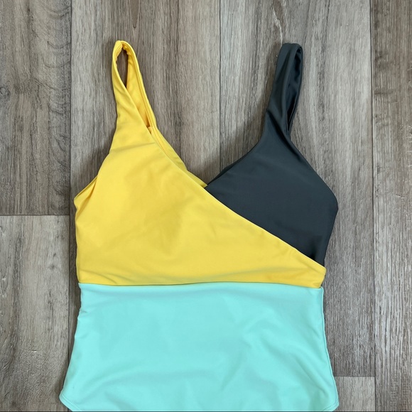 Roolee Santa Monica Colorblock One Piece Swimsuit S - Picture 9 of 14